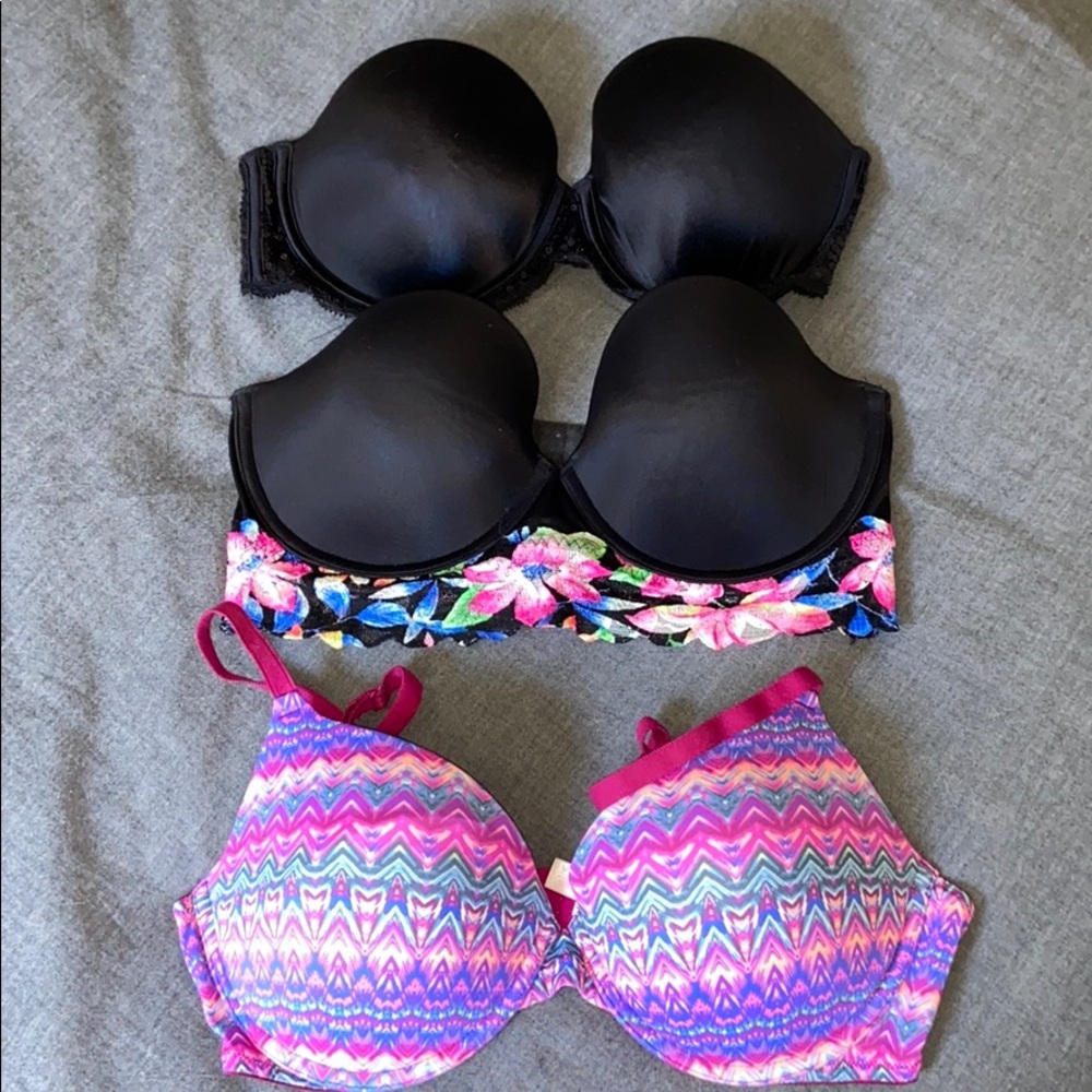 3 pack of 36D PINK VS Bras